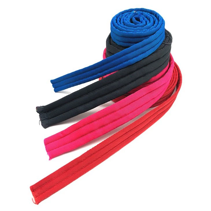 Padded polyester webbing